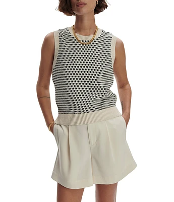 Varley Knowles Crew Neck Sleeveless Textured Knit Vest