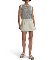 Varley Knowles Crew Neck Sleeveless Textured Knit Vest