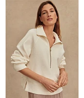 Varley Milano Mock Neck Long Sleeve Half Zip Pullover