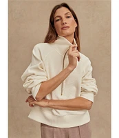 Varley Milano Mock Neck Long Sleeve Half Zip Pullover