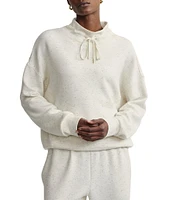 Varley Oakdale Sweat Fleck Print Mock Neck Long Sleeve Pullover Sweatshirt