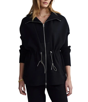 Varley Palen Longline High Neck Double End Zip Front Jacket