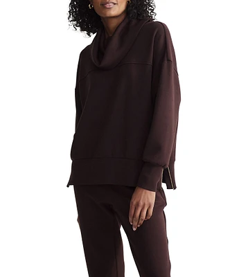 Varley Priya DoubleSoft® Mock Cowl Neck Long Sleeve Longline Sweatshirt