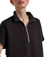 Varley Ritchie Half Zip Short Sleeve Sweatshirt