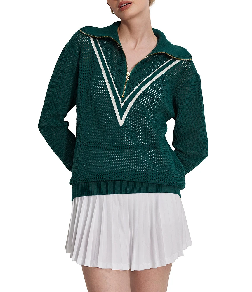 Varley Savannah Knit Zip Front Pullover