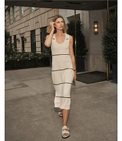 Varley Scott Scoop Neck Sleeveless Midi Tank Dress