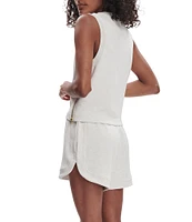 Varley Shea Crew Neck Sleeveless Double Soft Cropped Tank