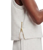 Varley Shea Crew Neck Sleeveless Double Soft Cropped Tank