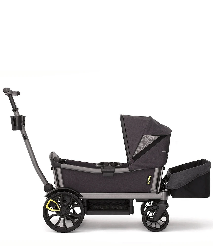 Veer Cruiser City Essentials Bundle (Cruiser City Stroller Wagon, Retractable Canopy, & Rear Storage Basket)