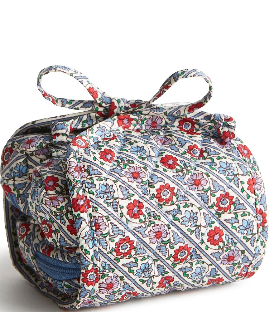 Vera Bradley All Wrapped Up Bias Mini Vines Ribbons Cosmetic Case