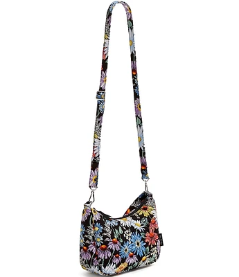 Vera Bradley Daisies Frannie Crescent Crossbody Shoulder Bag