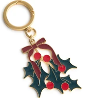 Vera Bradley Holly Enamel Gold Bag Charm Keychain