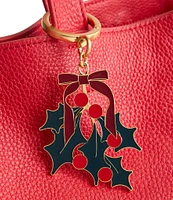 Vera Bradley Holly Enamel Gold Bag Charm Keychain