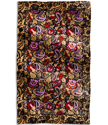 Vera Bradley Midnight Garden Paisley Plush Throw Blanket