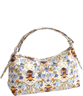 Vera Bradley Roxbury Bee Garden Crescent Shoulder Bag