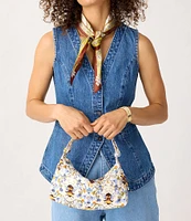 Vera Bradley Roxbury Bee Garden Crescent Shoulder Bag