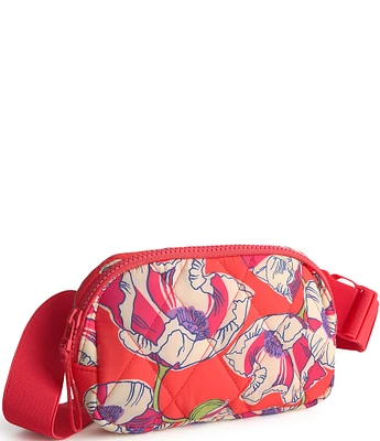 Vera Bradley Swirling Poppies Woodward Nylon Small Belt Bag