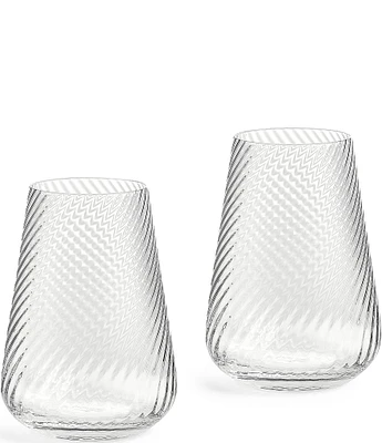 Vera Wang by Wedgewood Swirl Highball Glasses, Set of 2