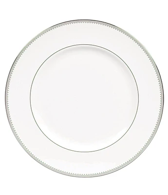 Vera Wang by Wedgwood Grosgrain Striped & Dotted Platinum Bone China Dinner Plate