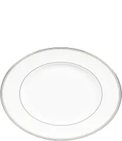 Vera Wang by Wedgwood Grosgrain Striped & Dotted Platinum Bone China Oval Platter