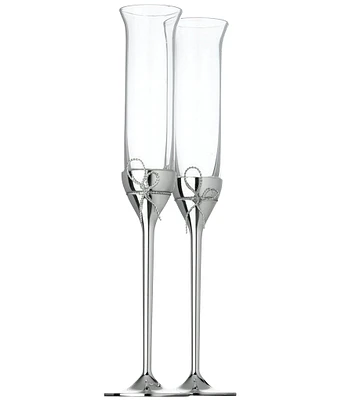 Vera Wang by Wedgwood Love Knots Toasting Flute Set, Set of 2