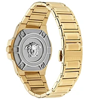 Versace Men's Greca Reaction Diamond Quartz Analog Gold Stainless Steel Bracelet Watch