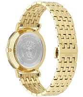 Versace Men's Greca Slim Analog Gold Tone Stainless Steel Bracelet Watch