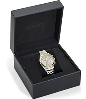 Versace Men's V-Code Chronograph Two Tone Stainless Steel Bracelet Watch