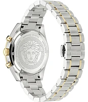 Versace Men's V-Code Chronograph Two Tone Stainless Steel 41mm Bracelet Watch