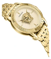 Versace Men's V-Code Quartz Analog Gold Stainless Steel Bracelet Watch