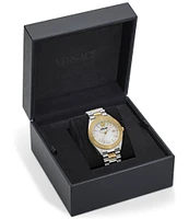 Versace Men's V-Dome Analog Two Tone Stainless Steel Bracelet Watch