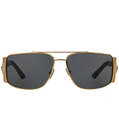 Versace Men's Ve2163 63mm Polarized Rectangle Sunglasses