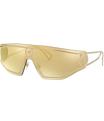 Versace Men's VE2226 Gold Mirrored Lens Sunglasses