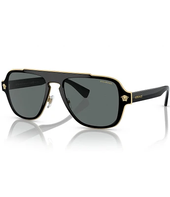 Versace Men's Polarized Navigator Sunglasses