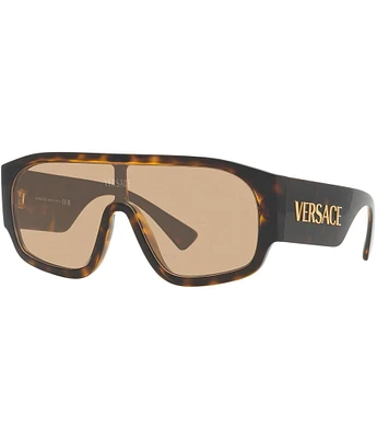 Versace Unisex 33mm Tortoise Shield Sunglasses