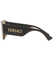 Versace Unisex 33mm Tortoise Shield Sunglasses