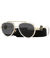 Versace Unisex Ve2232 61mm Aviator Sunglasses