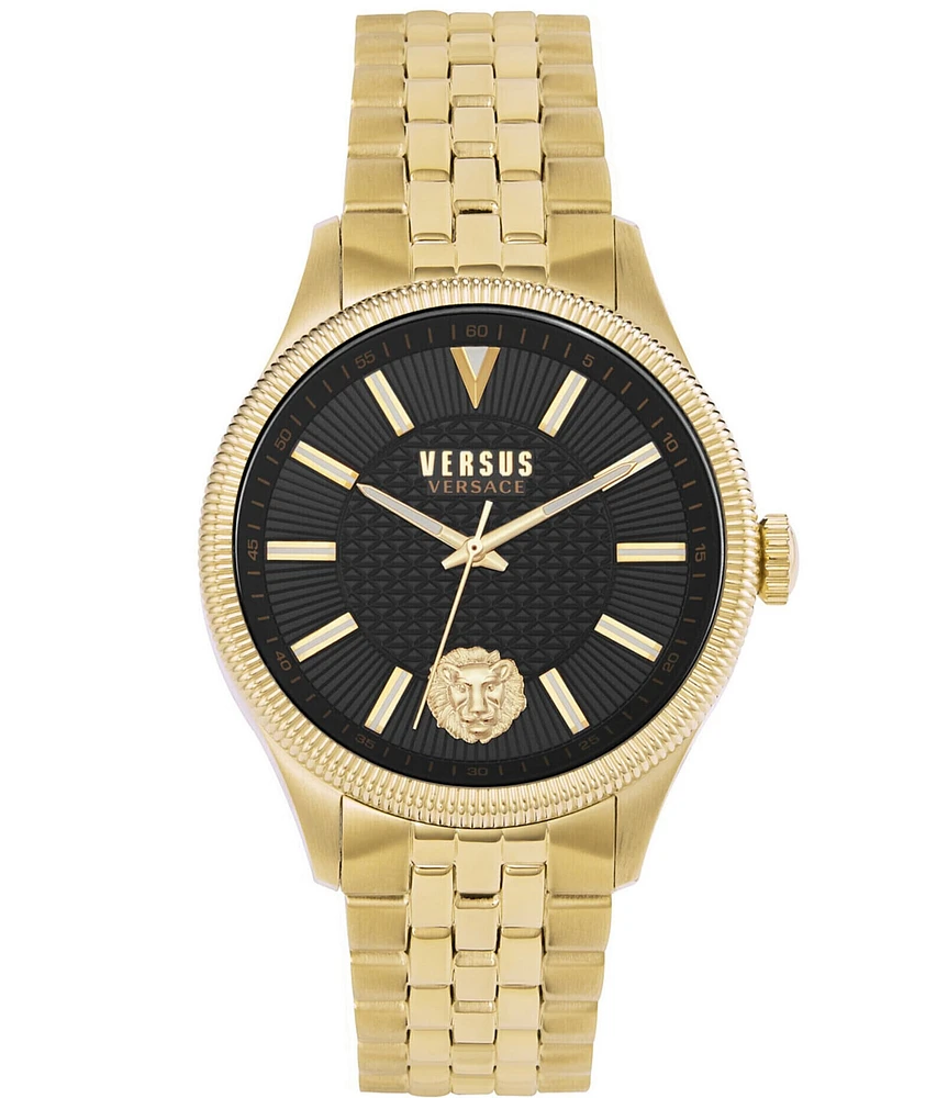 Versace Versus by Versace Men's Colonne Analog Gold Tone Stainless Steel Bracelet 45mm Watch