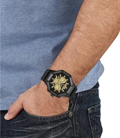 Versace Versus By Versace Men's Palestro Chronograph Black Leather Strap 45mm Watch