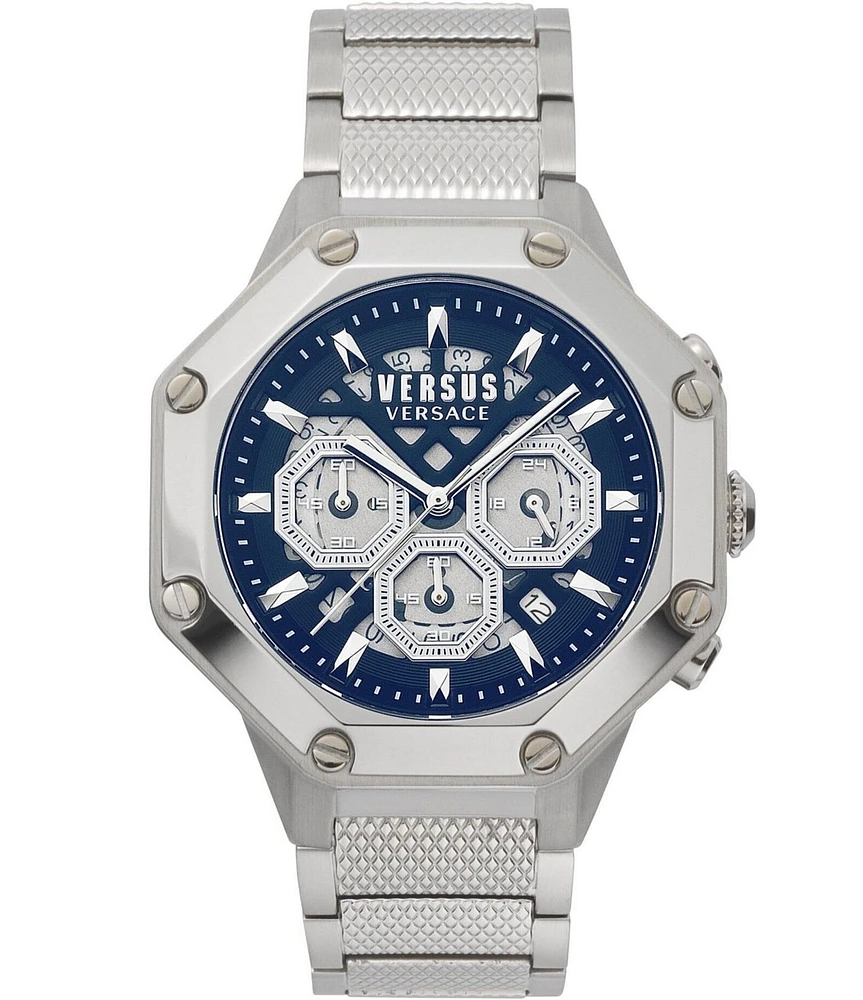 Versace Versus by Versace Men's Palestro Chronograph Silver Stainless Steel Bracelet Watch