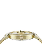 Versace Versus By Versace Women's Brick Lane Analog Gold Tone Stainless Steel Mesh Bracelet Watch