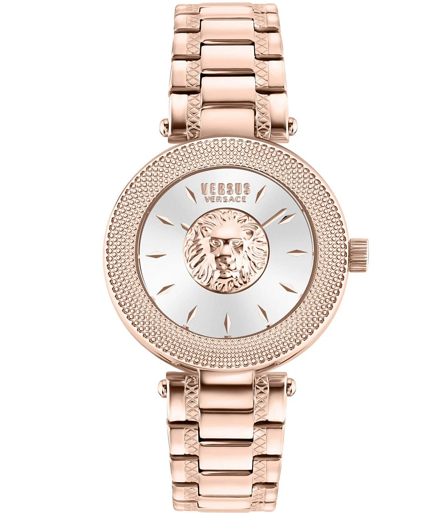 Versace Versus By Versace Women's Brick Lane Analog Rose Gold Tone Stainless Steel Bracelet Watch