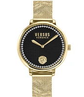 Versace Versus By Versace Women's La Villette Crystal Analog Gold Tone Stainless Steel Bracelet Watch