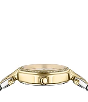 Versace Versus By Versace Women's V Versus Analog Crystal Two Tone Stainless Steel Bracelet Watch