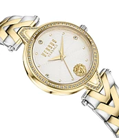 Versace Versus By Versace Women's V Versus Analog Crystal Two Tone Stainless Steel Bracelet Watch