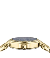 Versace Versus By Versace Women's V Versus Crystal Analog Gold Tone Stainless Steel Bracelet Watch