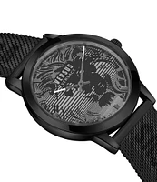 Versace Versus Versace Men's Barbes Domus Analog Black Stainless Steel Mesh Bracelet Watch