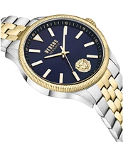 Versace Versus Versace Men's Colonne Chronograph Two Tone Stainless Steel Navy Bracelet Watch