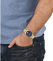 Versace Versus Versace Men's Colonne Chronograph Two Tone Stainless Steel Navy Bracelet Watch