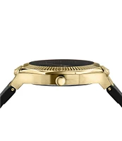 Versace Versus Versace Men's Echo Park Multifunction Black Leather Watch